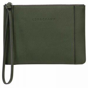 Longchamp 3D Pouches Dame Khaki Danmark | 30032HCV292