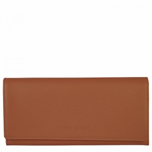 Longchamp Le FOULONNÉ Continental Pung Dame Caramel Danmark | L3044021121