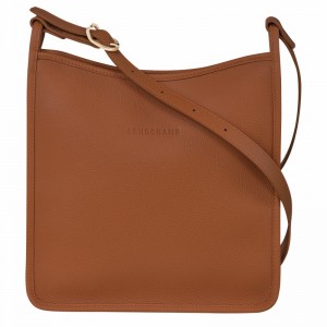 Longchamp Le FOULONNÉ M Crossbody Taske Dame Caramel Danmark | 10140021121