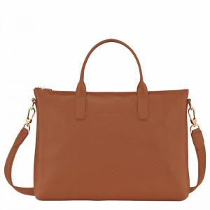 Longchamp Le FOULONNÉ S Mappe Dame Caramel Danmark | 20032021121