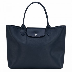 Longchamp Le Pliage City L Muleposer Dame Mørkeblå Danmark | 10182HYQ556