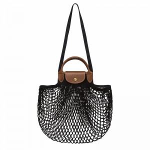 Longchamp Le Pliage Filet L Skulder Taske Dame Sort Danmark | 10121HVH001