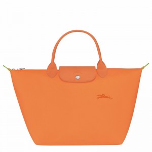 Longchamp Le Pliage Green M Håndtaske Dame Orange Danmark | L1623919P54