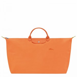 Longchamp Le Pliage Green M Rejsetasker Dame Orange Danmark | L1625919P54