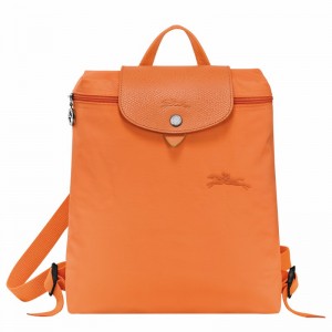 Longchamp Le Pliage Green M Rygsække Dame Orange Danmark | L1699919P54