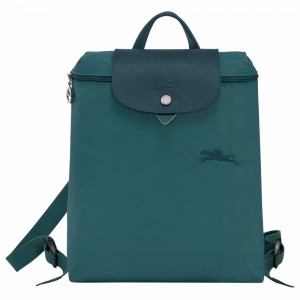 Longchamp Le Pliage Green M Rygsække Herre Påfugl Danmark | L1699919P89-