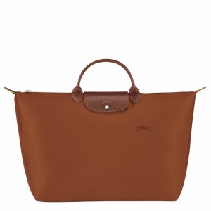 Longchamp Le Pliage Green S Rejsetasker Dame Brune Danmark | L1624919504