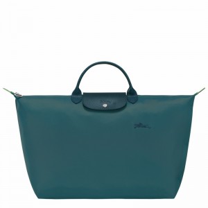 Longchamp Le Pliage Green S Rejsetasker Dame Påfugl Danmark | L1624919P89