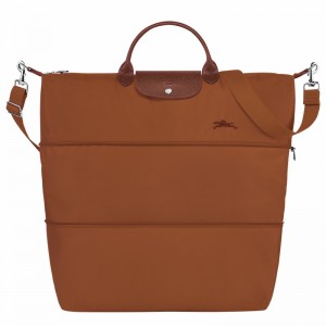 Longchamp Le Pliage Green expandable Rejsetasker Dame Brune Danmark | L1911919504