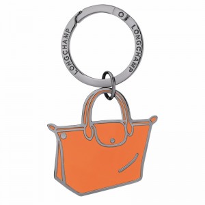 Longchamp Le Pliage Nøgleringe Dame Orange Danmark | 36070MET017