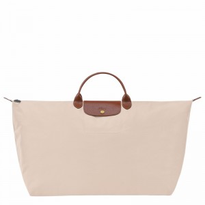 Longchamp Le Pliage Original M Rejsetasker Herre Hvide Danmark | L1625089P71-