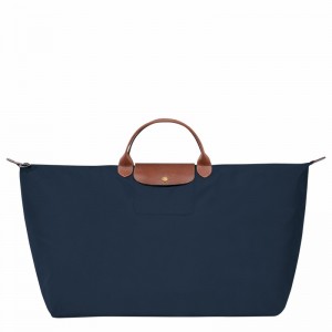 Longchamp Le Pliage Original M Rejsetasker Dame Mørkeblå Danmark | L1625089P68