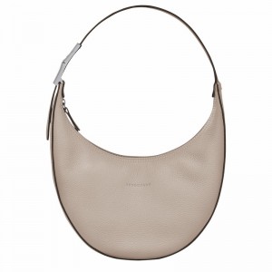 Longchamp Le Roseau Essential M Hobo Taske Dame Grå Danmark | 10218968266