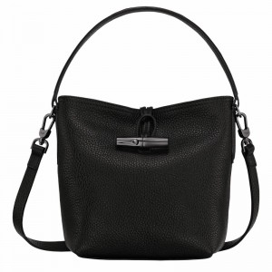 Longchamp Le Roseau Essential XS Bøttepungen Dame Sort Danmark | 10159968001