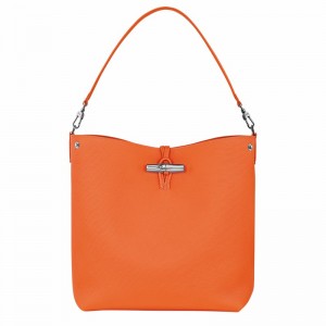 Longchamp Le Roseau M Skulder Taske Dame Orange Danmark | 10281HFP017