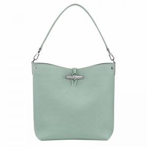 Longchamp Le Roseau M Skulder Taske Dame Celadon Danmark | 10281HFP282