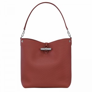 Longchamp Le Roseau M Skulder Taske Dame Brune Danmark | 10281HFP404