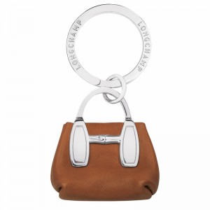 Longchamp Le Roseau Nøgleringe Dame Brune Danmark | 36074HQS504