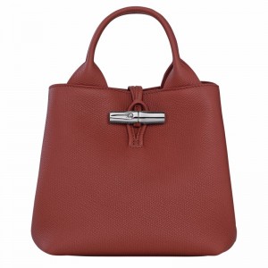 Longchamp Le Roseau S Håndtaske Dame Brune Danmark | 10273HFP404