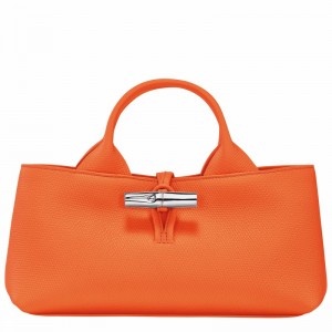 Longchamp Le Roseau S Håndtaske Dame Orange Danmark | 10280HFP017