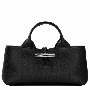 Longchamp Le Roseau S Håndtaske Dame Sort Danmark | 10280HFP001