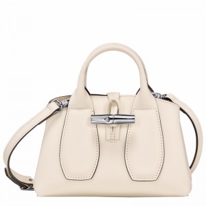 Longchamp Le Roseau XS Håndtaske Dame Hvide Danmark | 10057HCL037