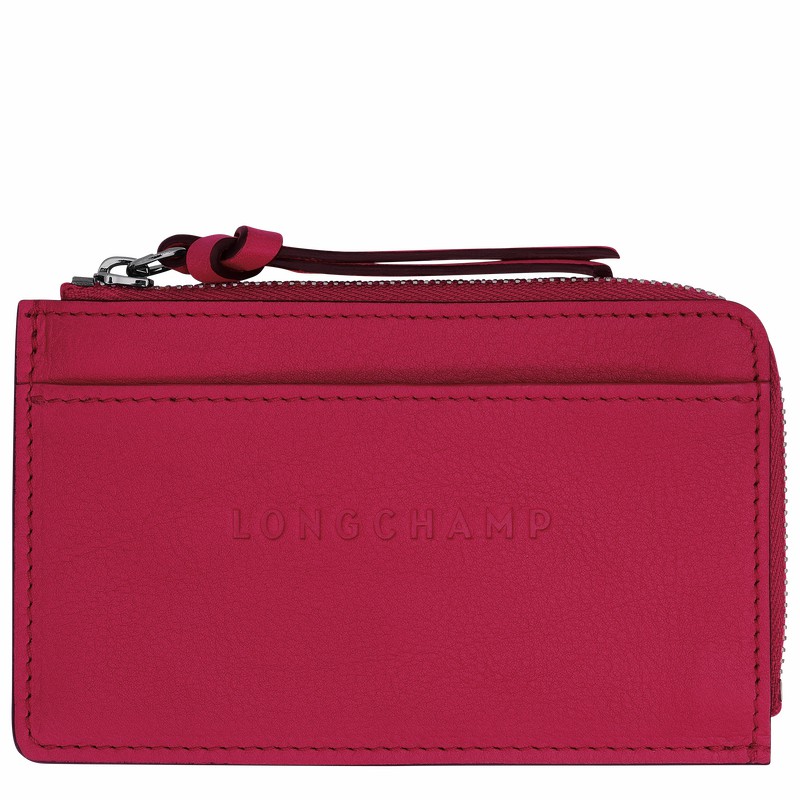 Longchamp 3D Kortholder Dame Fuchsia Danmark | 30034HCVJ13