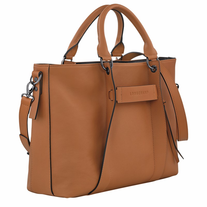 Longchamp 3D L Håndtaske Dame Beige Danmark | 10198HCV016