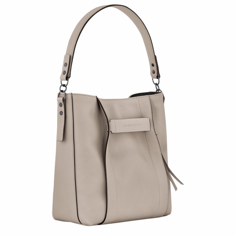 Longchamp 3D M Hobo Taske Dame Grå Danmark | 10225HCV299