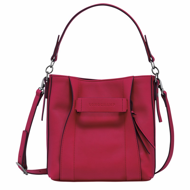 Longchamp 3D S Crossbody Taske Dame Fuchsia Danmark | 10215HCVJ13