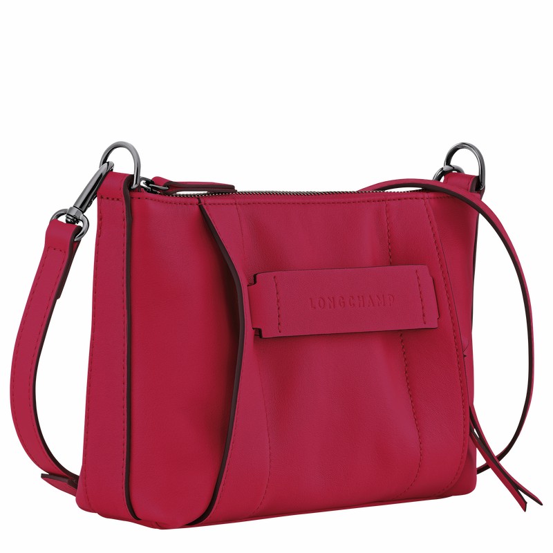 Longchamp 3D S Crossbody Taske Dame Fuchsia Danmark | 10199HCVJ13