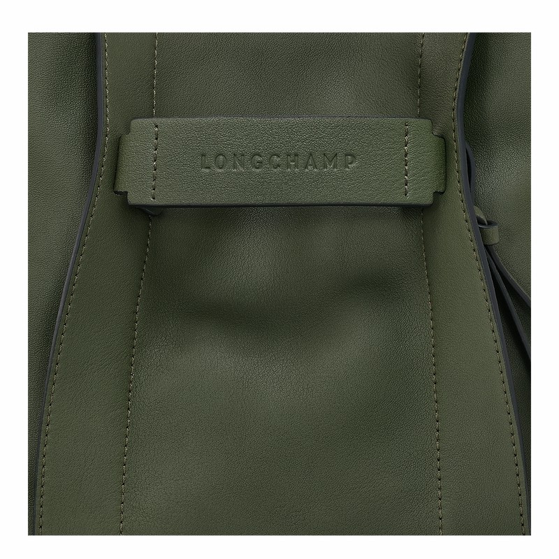 Longchamp 3D S Crossbody Taske Dame Khaki Danmark | 10215HCV292