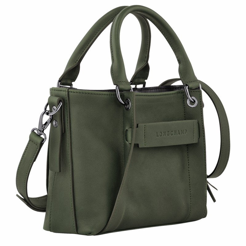 Longchamp 3D S Håndtaske Dame Khaki Danmark | 10197HCV292