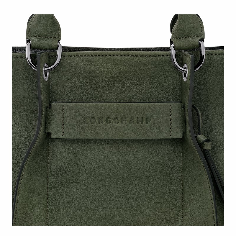 Longchamp 3D S Håndtaske Dame Khaki Danmark | 10197HCV292