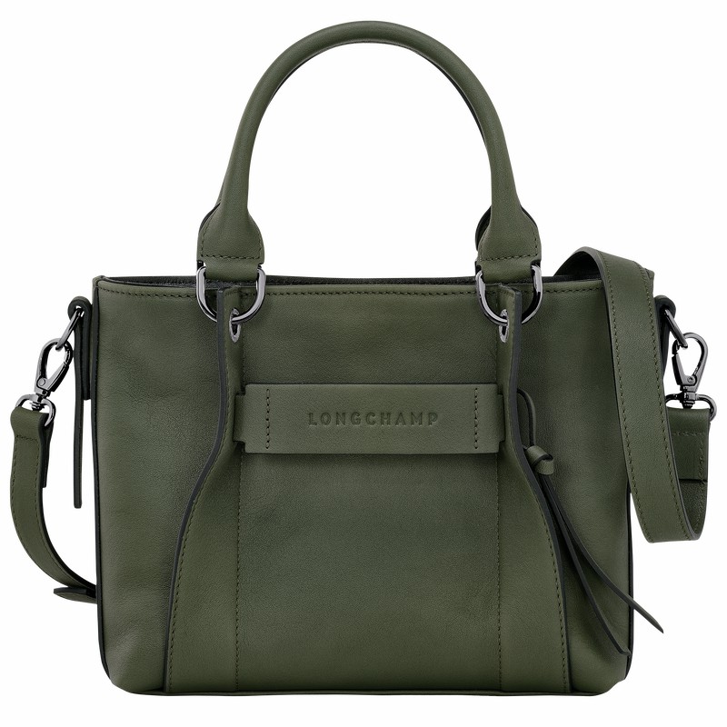 Longchamp 3D S Håndtaske Dame Khaki Danmark | 10197HCV292