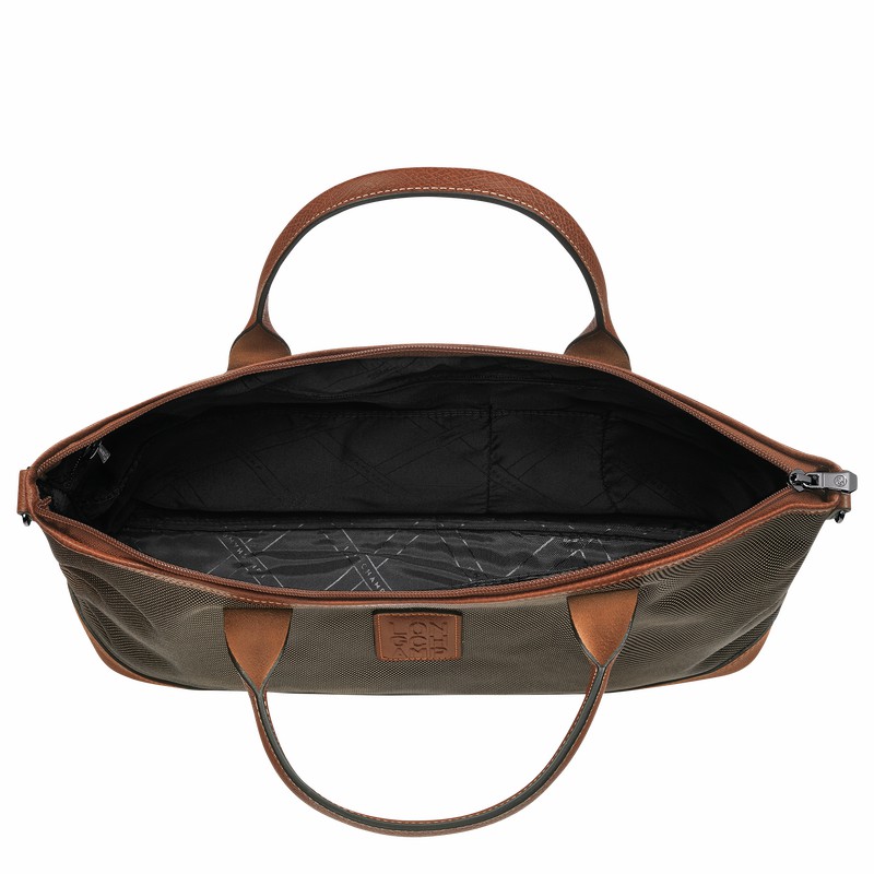 Longchamp Boxford S Mappe Dame Brune Danmark | 20032080042