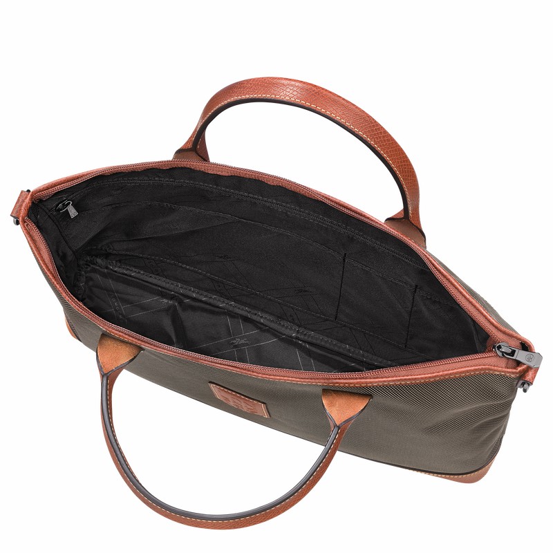 Longchamp Boxford S Mappe Dame Brune Danmark | 20032080042