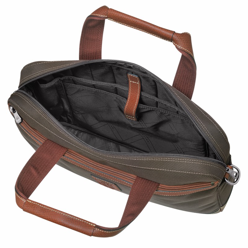 Longchamp Boxford S Mappe Herre Brune Danmark | L1486080042