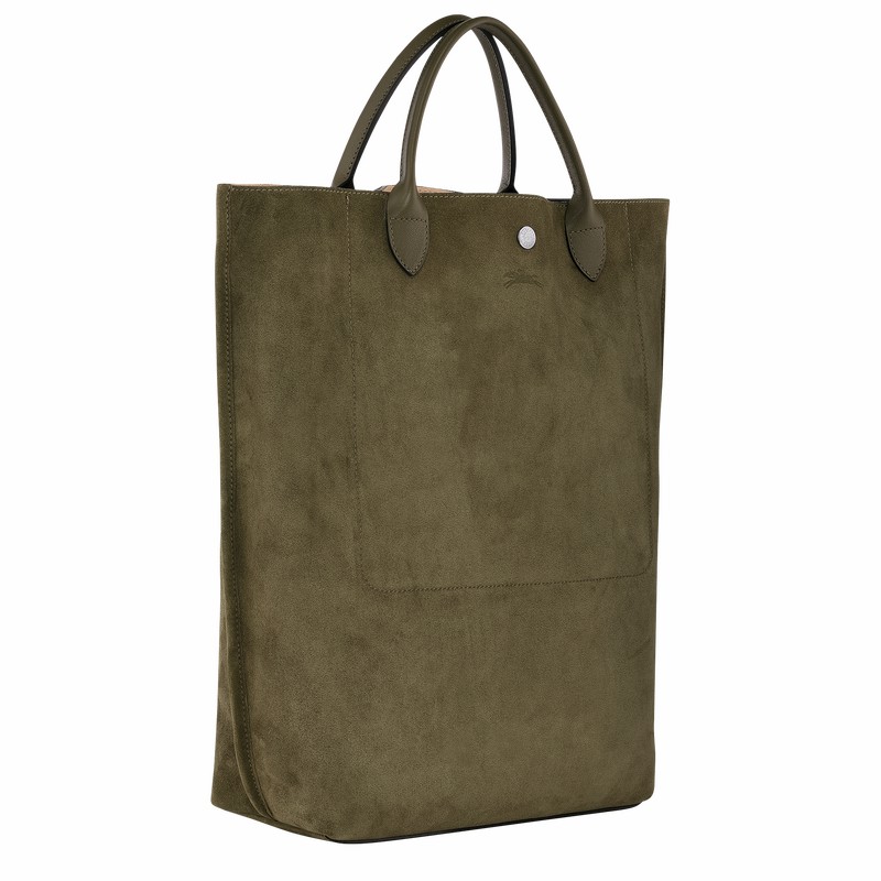 Longchamp Cabas Longchamp M Muleposer Dame Khaki Danmark | 10277HFO292