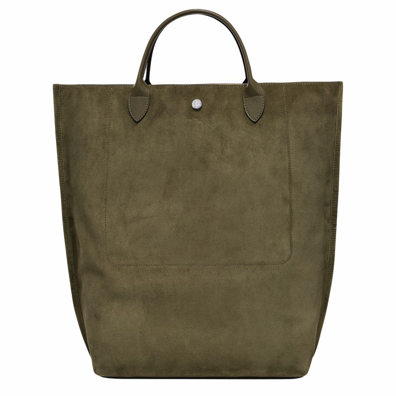 Longchamp Cabas Longchamp M Muleposer Dame Khaki Danmark | 10277HFO292