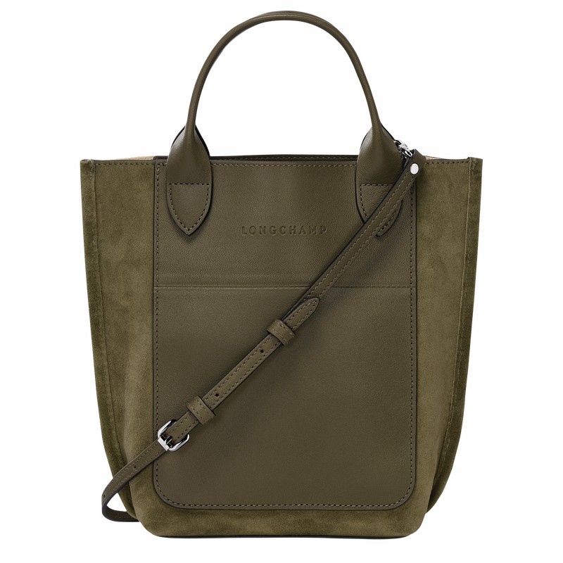 Longchamp Cabas Longchamp XS Muleposer Dame Khaki Danmark | 10276HFO292