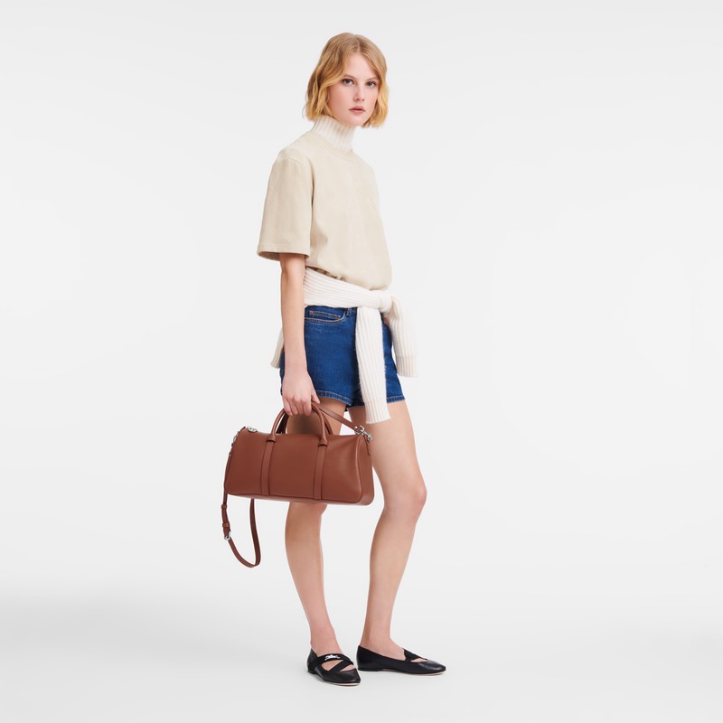 Longchamp Daylong L Håndtaske Dame Brune Danmark | 10282HFK504