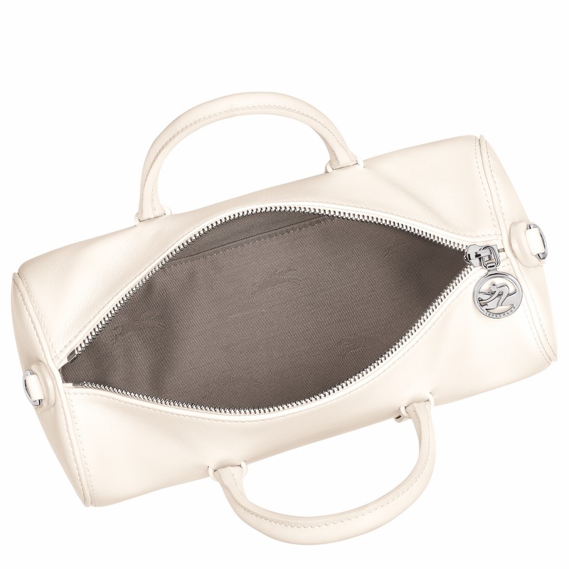 Longchamp Daylong M Håndtaske Dame Hvide Danmark | 10271HFK037