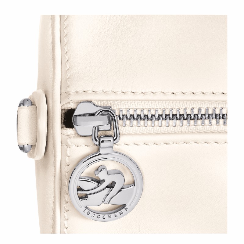 Longchamp Daylong M Håndtaske Dame Hvide Danmark | 10271HFK037