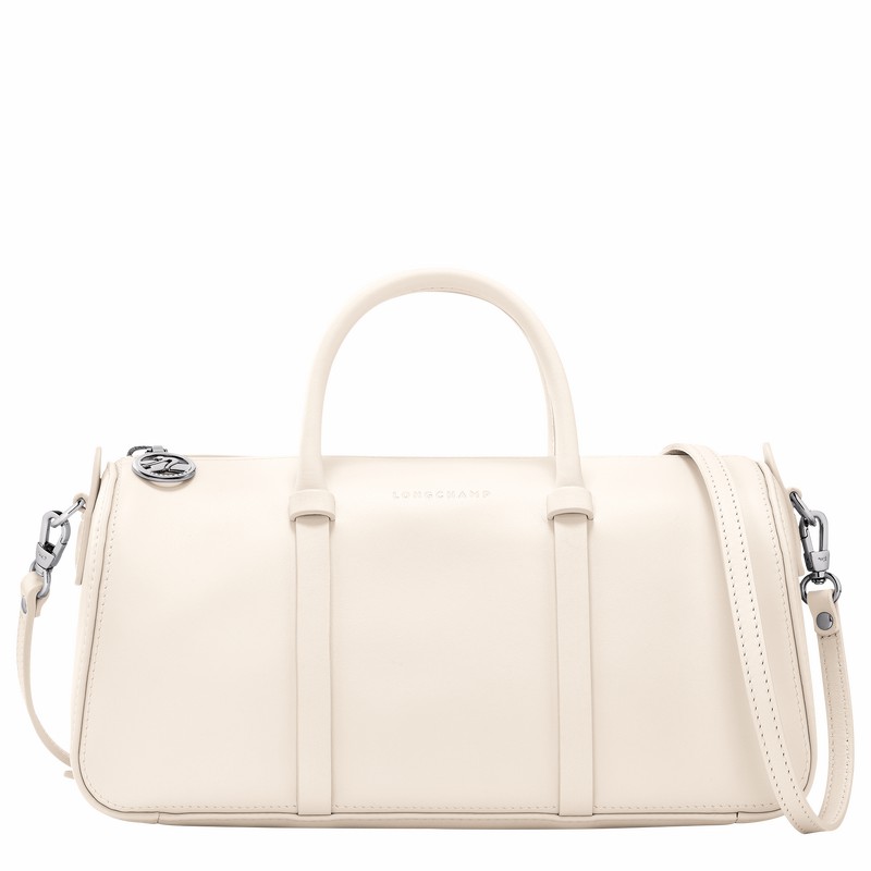 Longchamp Daylong M Håndtaske Dame Hvide Danmark | 10271HFK037