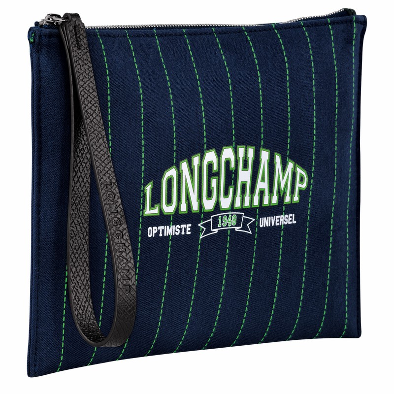 Longchamp Essential Pouches Herre Mørkeblå Danmark | 34136HFD006-