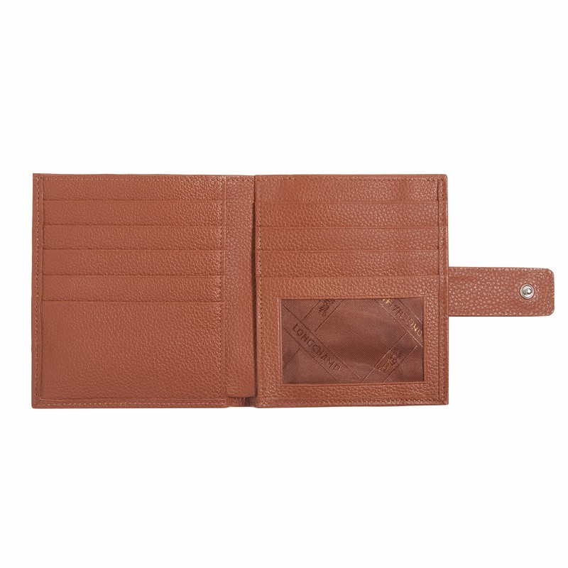 Longchamp Le FOULONNÉ Compact Pung Dame Caramel Danmark | L4961021121