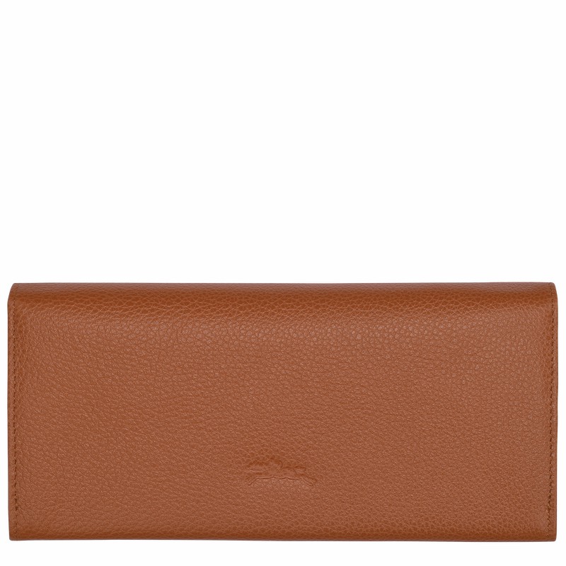 Longchamp Le FOULONNÉ Continental Pung Dame Caramel Danmark | L3044021121