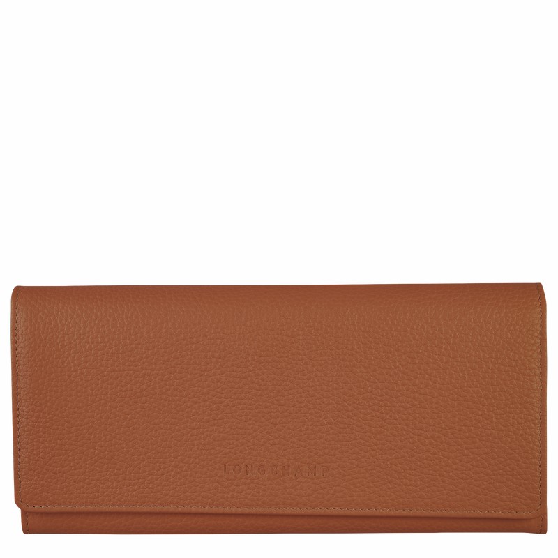 Longchamp Le FOULONNÉ Continental Pung Dame Caramel Danmark | L3044021121