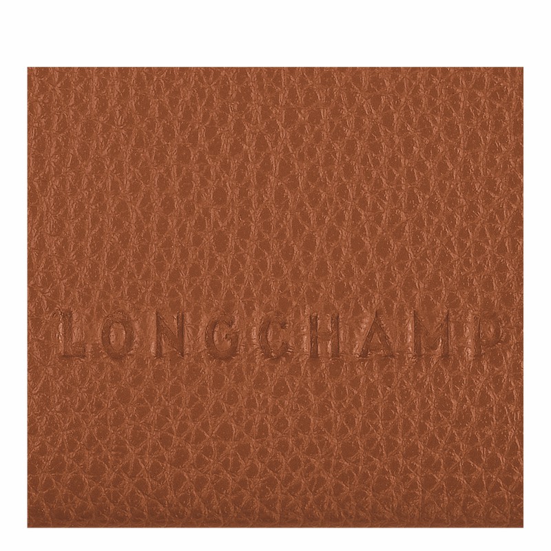 Longchamp Le FOULONNÉ Kortholder Dame Caramel Danmark | L3218021121